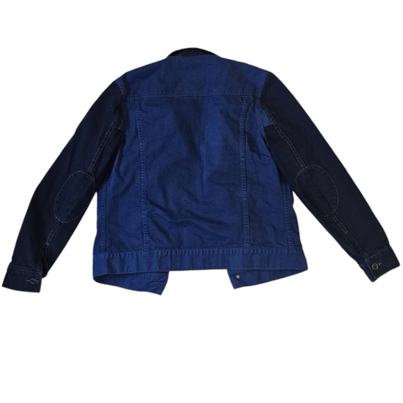 SEAN JOHN Jean Jacket Two Tone Blue Black and Black denim jacket Size Small - Picture 3 of 8